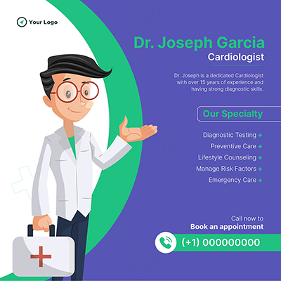 Banner template for cardiologist medical center