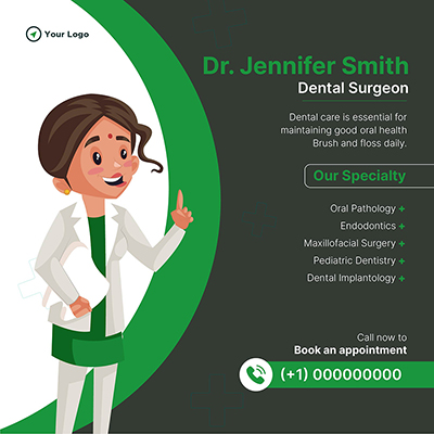 Banner template for dental medical service center