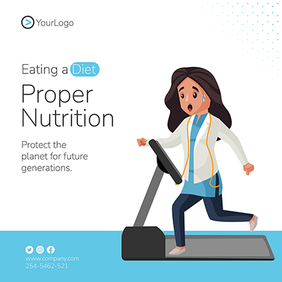 Banner template for dietitian nutritionist doctor