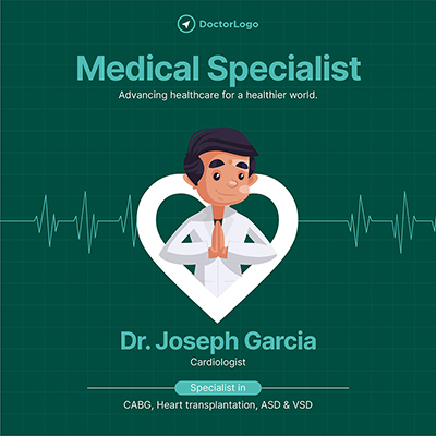 Banner template of cardiologist medical service center