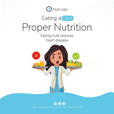 Banner template of nutritionist advisor