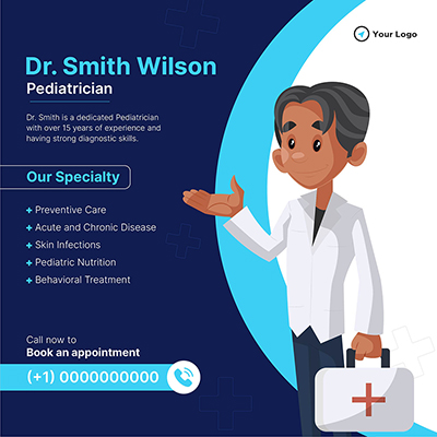 Banner template of the pediatrician specialist clinic