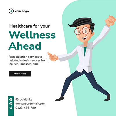 Banner template of the wellness healthcare