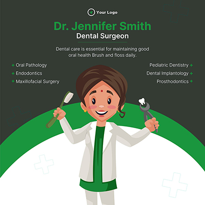 Banner template with dental medical service center
