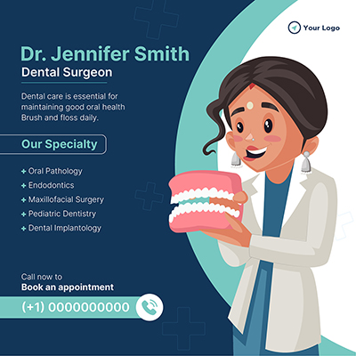 Banner template with dental surgeon specialist