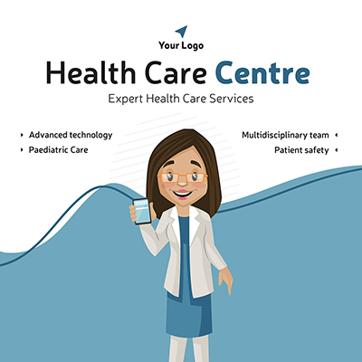Banner template with health care medical center