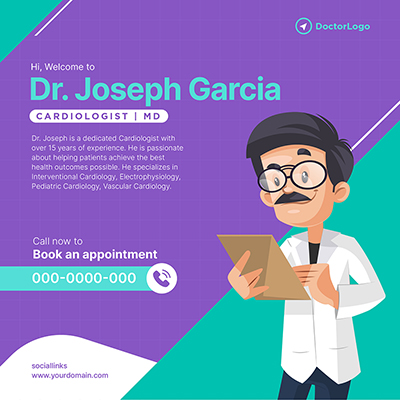 Cardiologist specialist doctor template banner