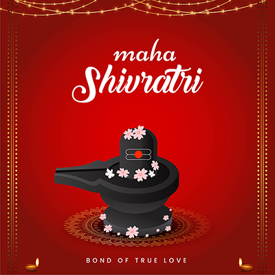 Cultural maha shivratri hindu festival template banner post