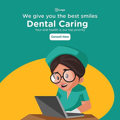 Dental and healthcare medical on banner template