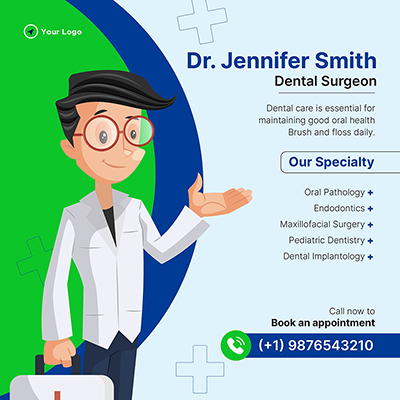 Dental medical services banner template