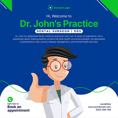 Dental medical services template banner