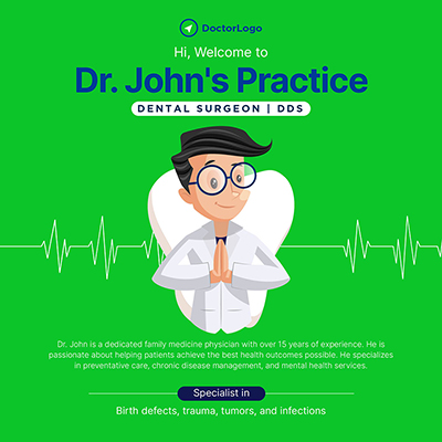 Dental medical services with banner template