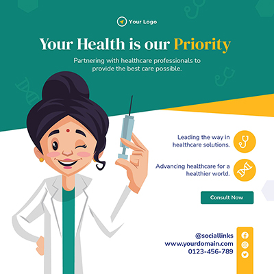 Medical healthcare consultant banner template post