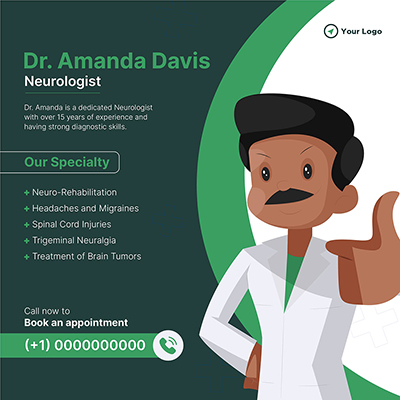 Neurologist specialist medical clinic banner template
