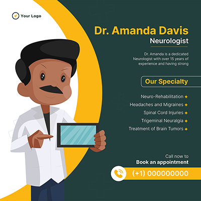 Neurologist specialist medical clinic template banner
