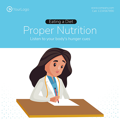 Nutritionist advisor for healthy life banner post template