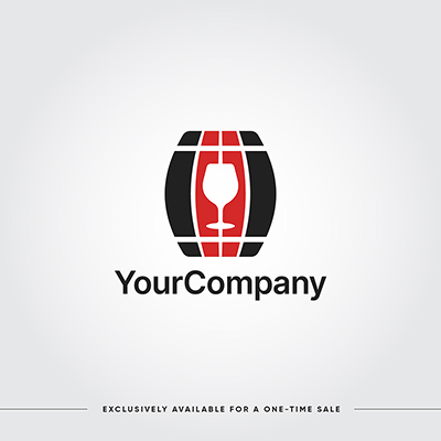 Restaurant and bar logo design in black and red