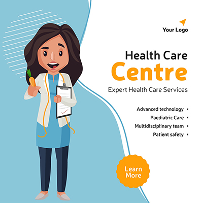 Template banner of health care medical services