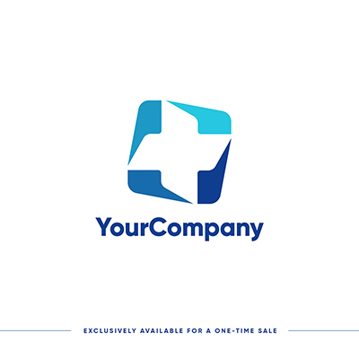 Abstract colored plus logo vector template