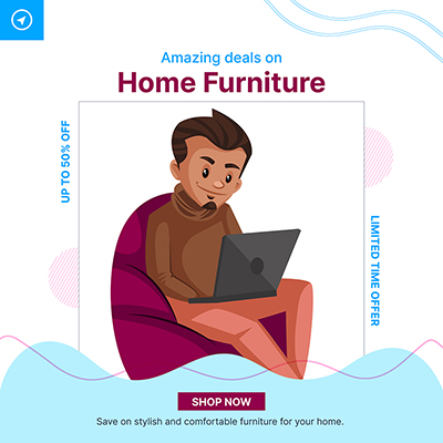 Amazing deals on home furniture banner template