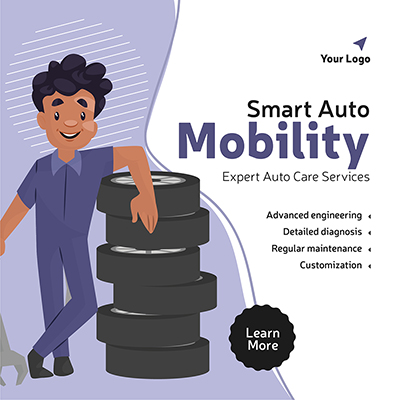 Automobile care expert banner template post
