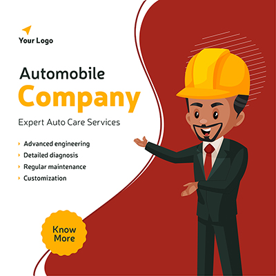 Automobile services company banner template