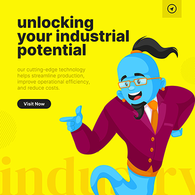 Banner template for industrial potential production