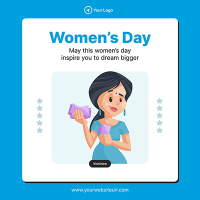 Banner template for womens day event on poster