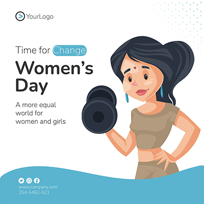 Banner template of womens day event