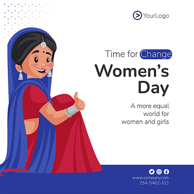 Banner template of womens day event on poster