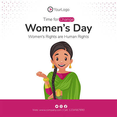 Banner template of womens day event poster