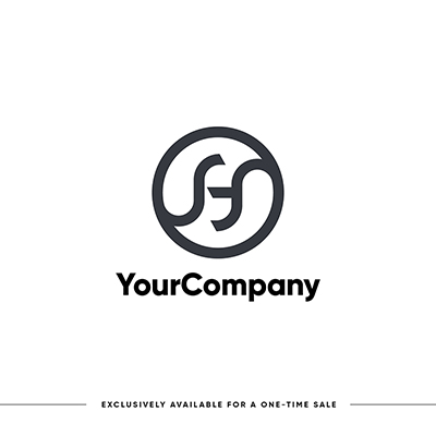 Black company logo design template