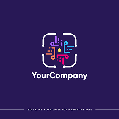 Colorful design of logo template concept
