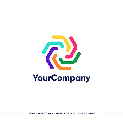 Colorful spiral logo vector template