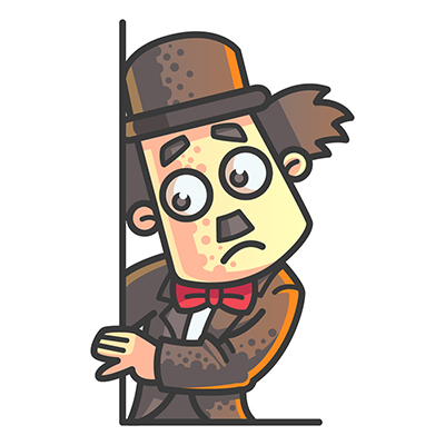 Illustration of sad charlie chaplin