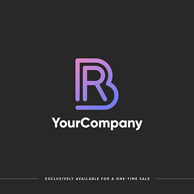 Letter rb minimal company logo branding