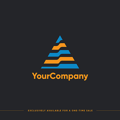 Modern colored triangle logo vector template