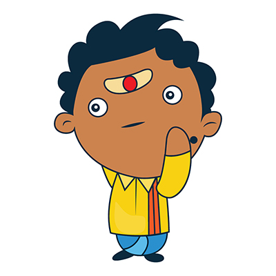South Indian man character thinking something