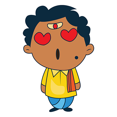 South indian man character is in love