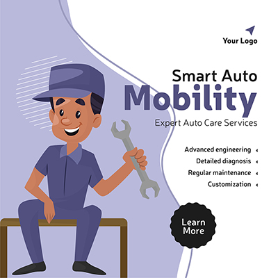 Automobile care expert banner post template