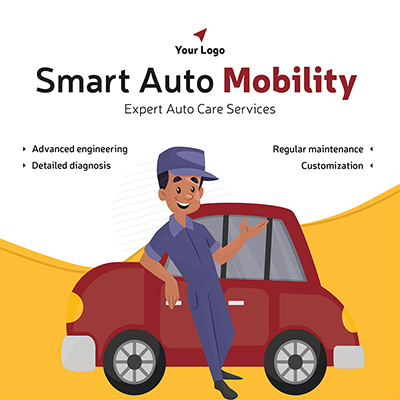 Automobile care expert banner template