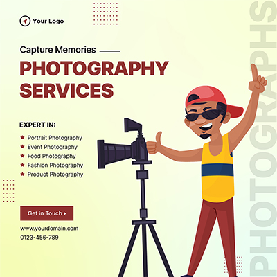Banner template of professional photography services