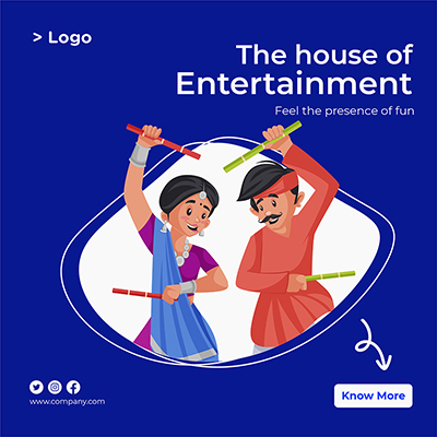 Dance entertainment program banner template