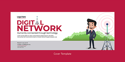 Digital communication network cover template