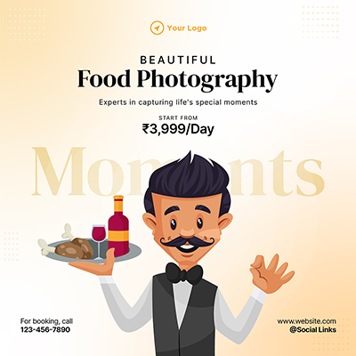 Food photography expert banner template