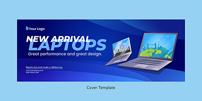 Laptop electronic gadgets cover template post