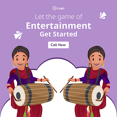Music entertainment banner post template