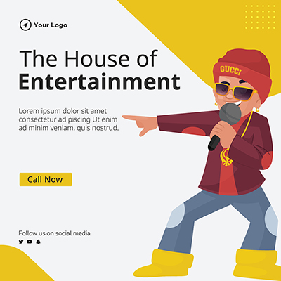 Music entertainment banner poster template