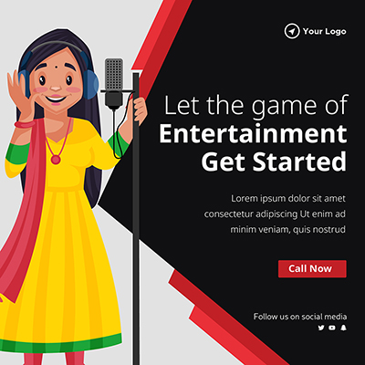 Music entertainment banner template post