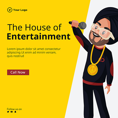 Music entertainment banner template poster